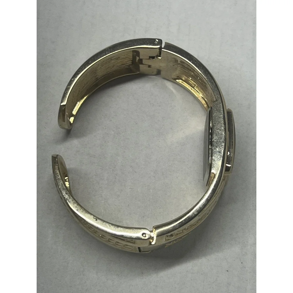 Studio Time Women's Gold Tone Bangle Watch Quartz Rectangle Rhinestone AS‎ IS